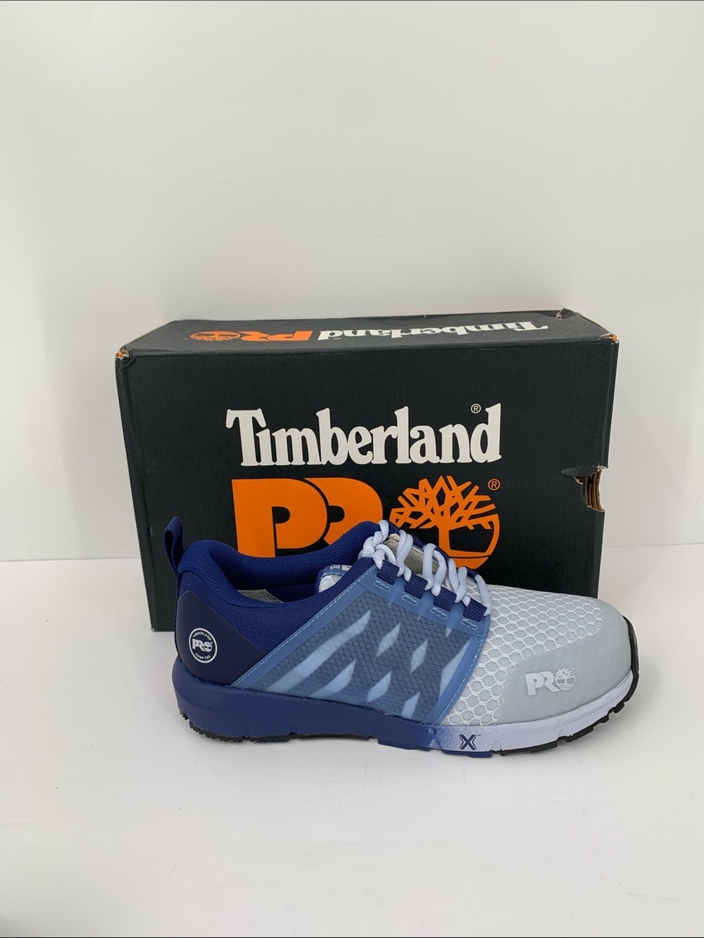 Timberland PRO Radius composite safety toe sneaker shoe blue work ombre new 8